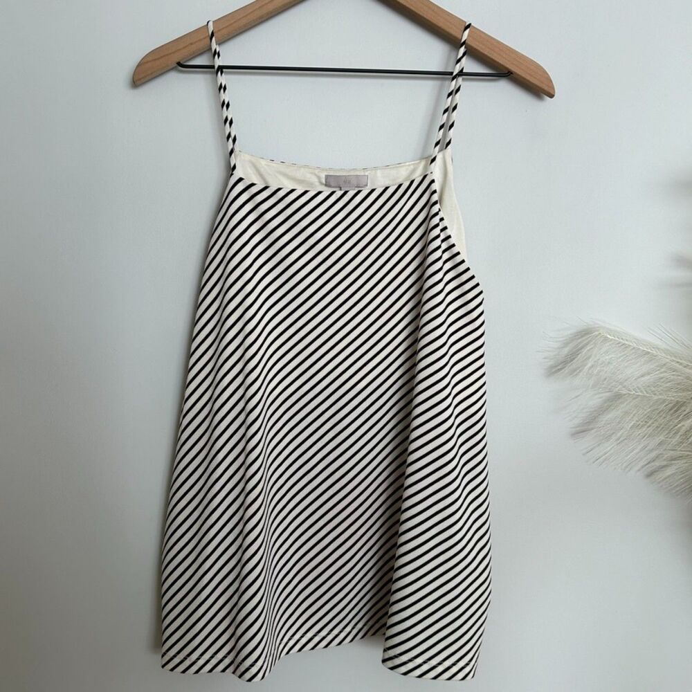 H&M Cream Black Striped Camisole
